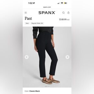 SPANX Women's Sleek Black Ankle Pants